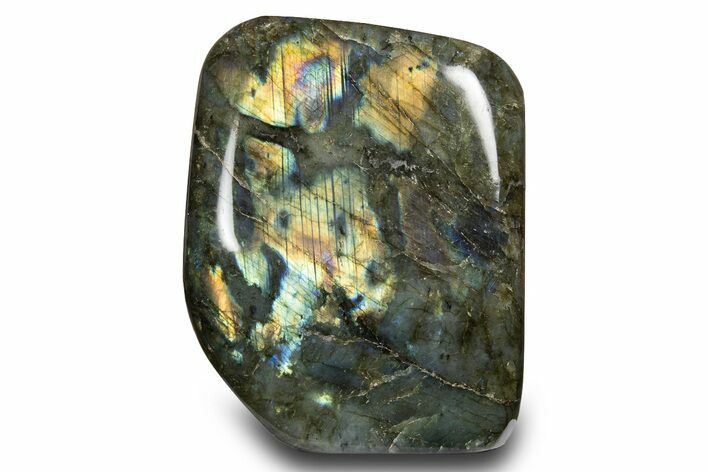 Flashy, Free-Standing Polished Labradorite - Madagascar #325217